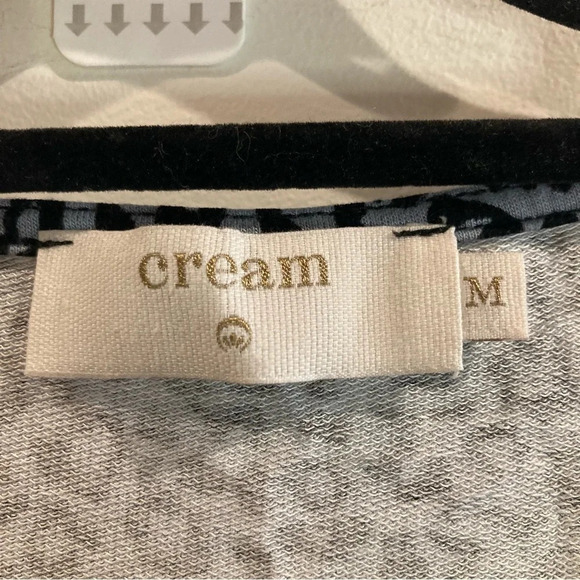 CREAM Sz M Leopard Print Pockets  V-Neck Slits Ruched Sleeves Evening Gown Dress - Picture 3 of 9